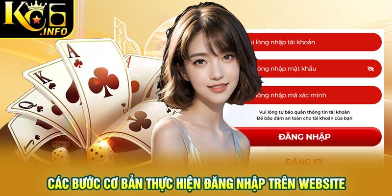 Các bước cơ bản thực hiện đăng nhập trên website